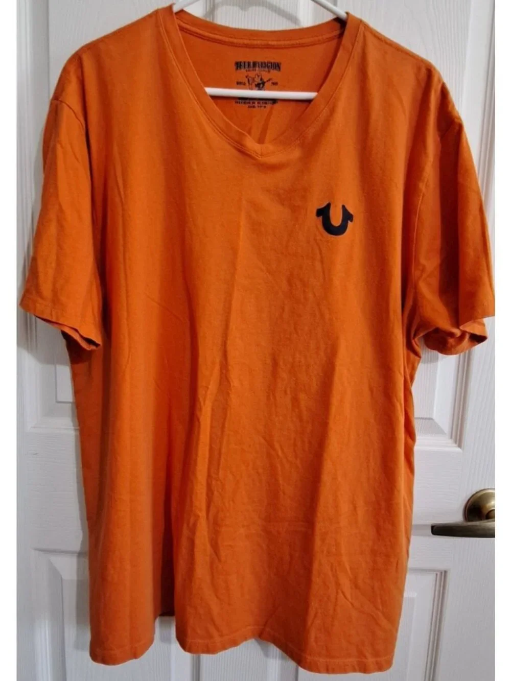 True Religion World Tour Men's XXXL Orange Short Sleeve Shirt